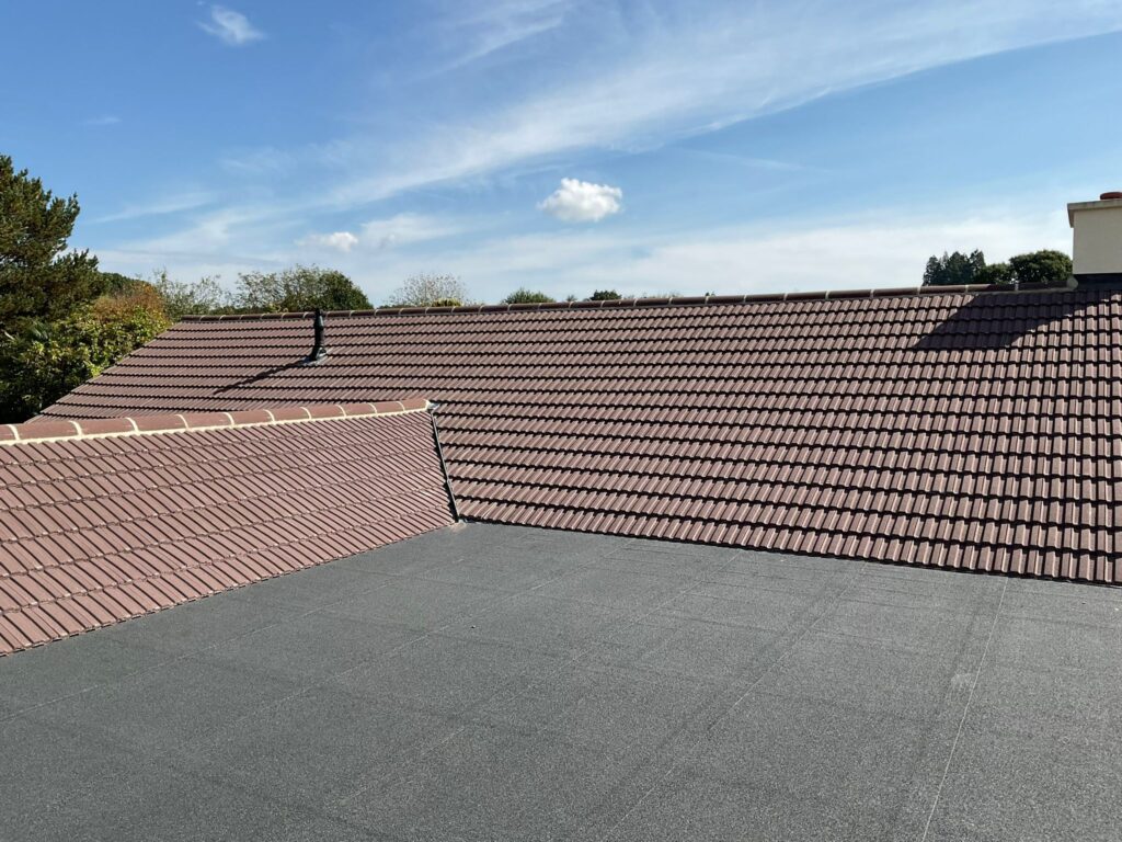This is a photo of a roof which has just been repaired works carried out by LS Roofing Harefield